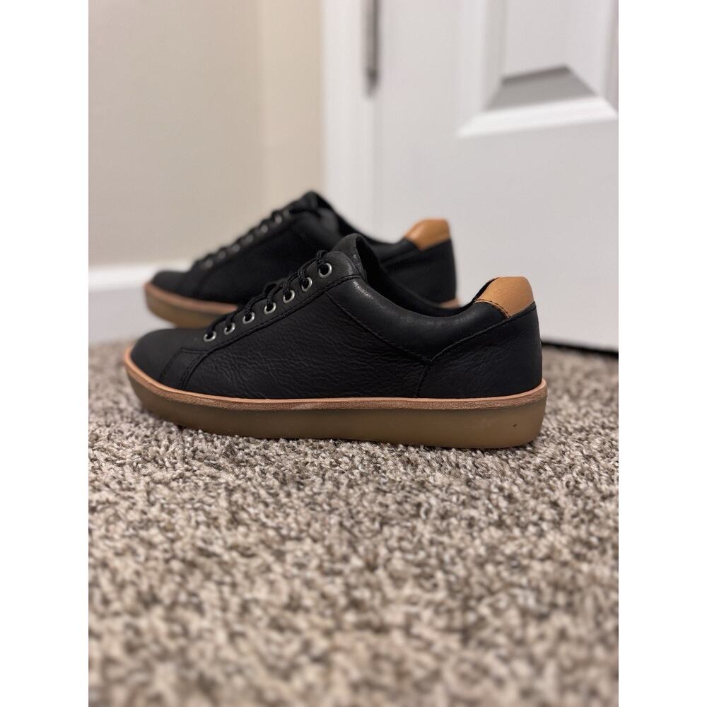 KORK-EASE Maddie Leather Sneakers Black Women's Size 8M